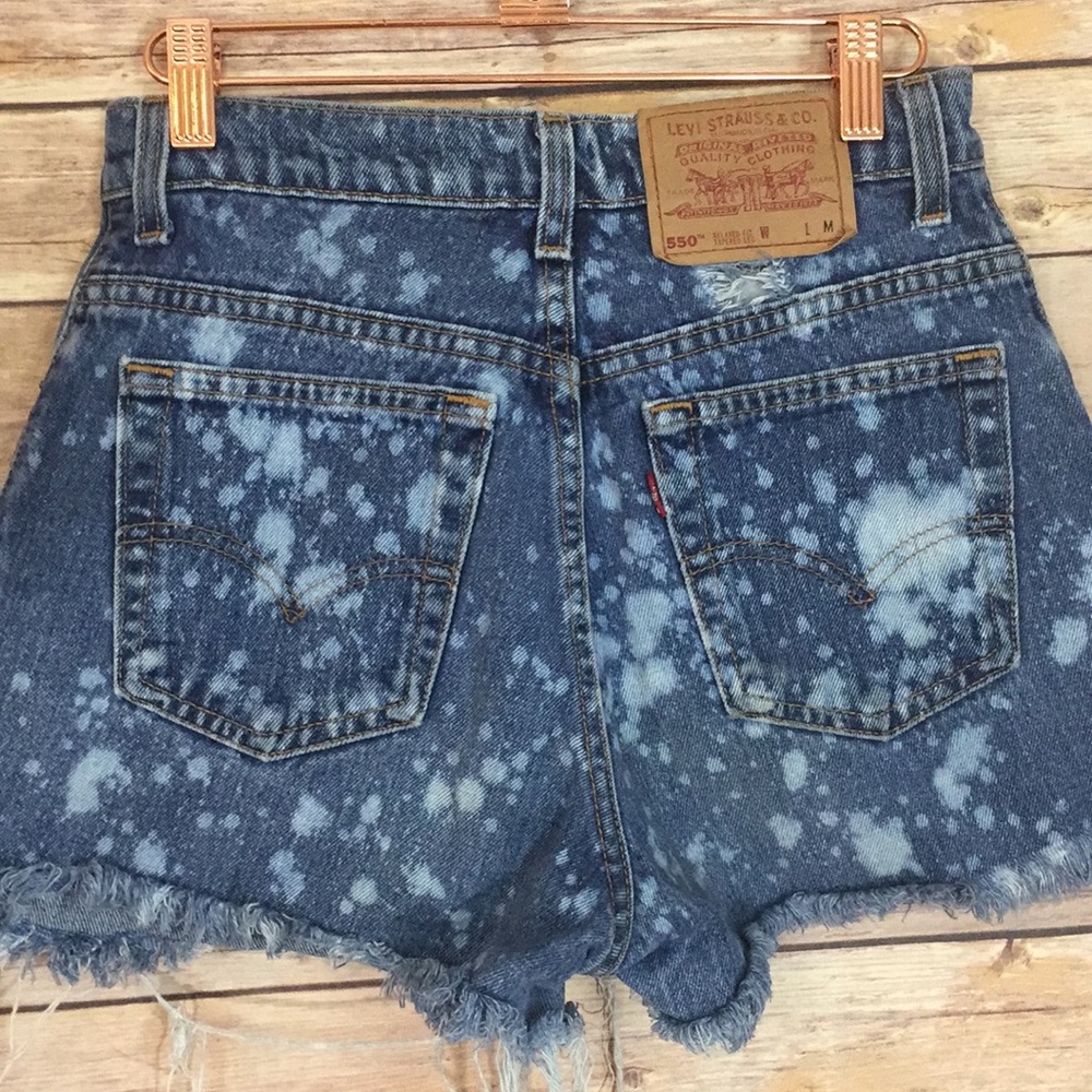 Levi’s distressed bleached frayed cutoff shorts 7